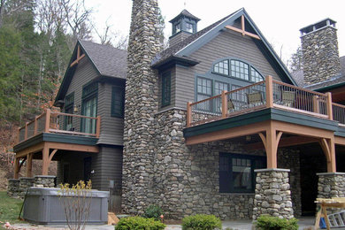 Example of a mountain style exterior home design in Boston