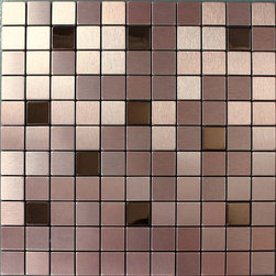 Brushed Aluminum Panel Stainless Steel Metal Wall Decoration Tile Backsplash - Tile