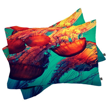Deny Designs Krista Glavich Jellyfish 7 Pillow Shams, Queen