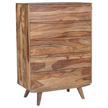 Porter Designs Fusion Solid Sheesham Wood Chest - Light Brown