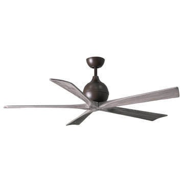 Irene-5, 60" 5-Blade Ceiling Fan, Textured Bronze , Barnwood Tone Blades