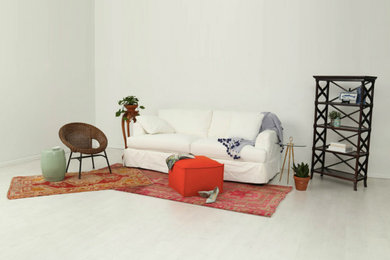 Inspiration for an eclectic living room remodel in Raleigh