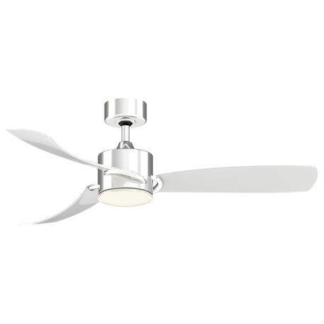 SculptAire 52" Ceiling Fan - Chrome with LED Light Kit