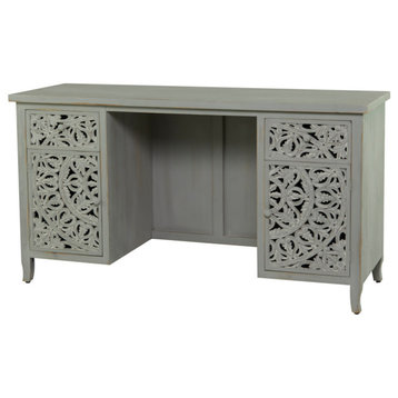 Traditional Gray Wood Desk 561641
