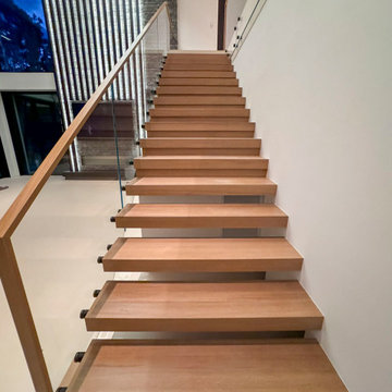 Project #126 | Contemporary Staircases with Integrated LEDs & Glass Railing