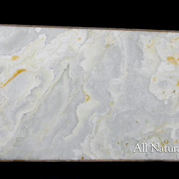 All Natural Stone - White Onyx Slab - Kitchen Countertops