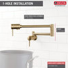 Delta Contemporary Wall Mount Pot Filler, Champagne Bronze, 1165LF-CZ