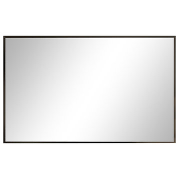 Eviva Black 48x30" Modern Framed Bathroom Mirror
