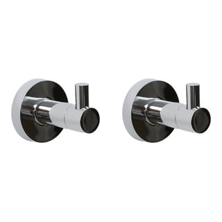 Italia Venezia Series set of 2 Polished Chrome Robe Hooks ...