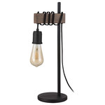 Eglo - Violon, 1-Light Table Lamp, Black, Dark Brown Finish - Features: