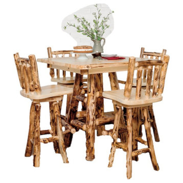 Rustic Aspen Pub Table Set