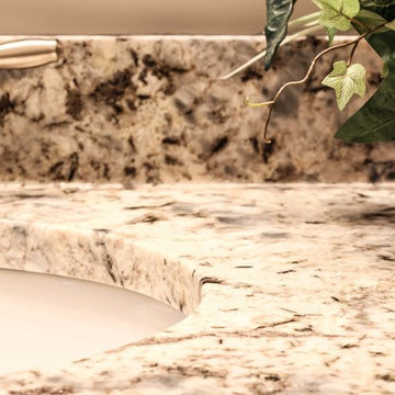 Blue Flower Granite Bathroom Countertops