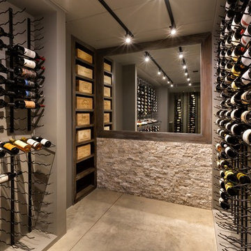 Lower Level Wine Cellar in Leawood, KS