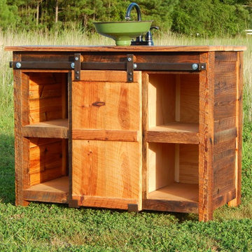 The Rusted Nail Barn Door Vanity
