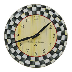 Courtly Check Enamel Clock | MacKenzie-Childs - Clocks