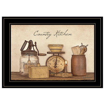 Country Kitchen 10 Black Framed Print Wall Art