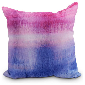 26" Painted Sunset Multi Color Stripe Print Decorative Throw Pillow