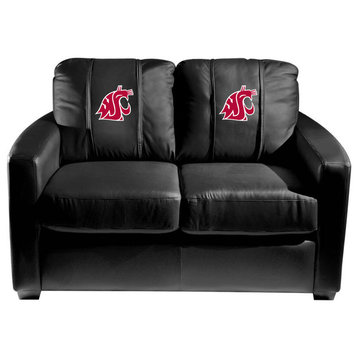 Washington State Cougars Stationary Loveseat Commercial Grade Fabric