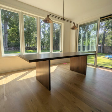 Modern Walnut Dining Table | 8' Solid Hardwood Dining Table