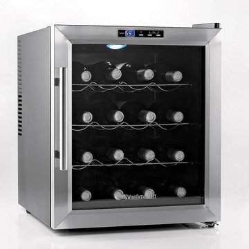 Wine Enthusiast Silent 16 Bottle Wine Refrigerator - Stainless Steel 272-02-17