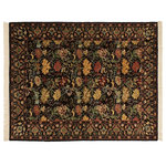 Bareens Designer Rugs - Turkish Knotted Istanbul Gilbert Teal/Ivory Wool Rug - 4'2'' x 5'11'' - Designed with a mesmerizing intricate traditional motif this glorious hand knotted rug is a masterpiece that will fill any space with sophistication and grace. An exhilarating color pallet with an elaborate design, this masterpiece features luxurious hand spun wool with all vegetable dyes to add comfort and style to your decor. The design, color and beautiful chromatic composition with a sheen in traditional and transitional designs, exude beauty, elegance and quality make this rug a masterpiece of its own.