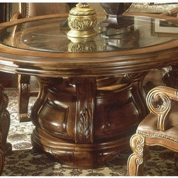 AICO Furniture - Tuscano Round Dining Table in Biscotti - 34001/34100/34101 - Dining Tables