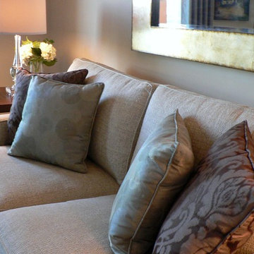 custom design transitional eclectic living room