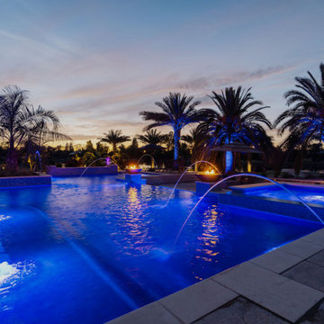 Custom Pool, Spa and Patio Area