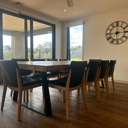 Artisan dining table in Messmate with 75mm thick edge - Products