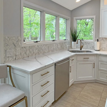 Kitchen, Wet Bar & Powder Room