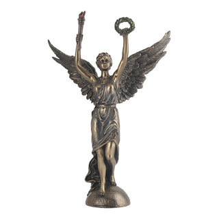 Nike Holding Torch and Wreath, Myth and Legend Statue - Traditional -  Decorative Objects And Figurines - by XoticBrands Home Decor | Houzz