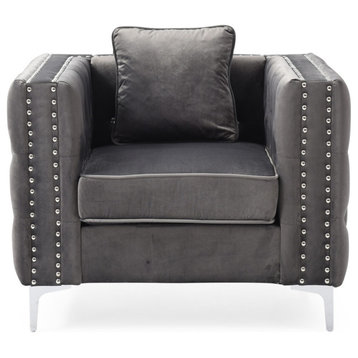 Paige Accent Chair, Gray
