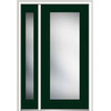 Micro Granite Full Lite Steel 51"x81.75" Left Hand In-Swing Door With Sidelite
