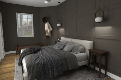 Inspiration for a modern bedroom remodel in Cleveland