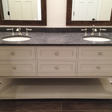 Silver Pearl Leathered Granite Vanity Top