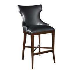 EuroLux Home - New Bar Stool Solid Birch Wood Ebonized - Bar Stools And Counter Stools