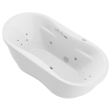 Lori 6' Whirlpool and Air Freestanding Bath Tub, White