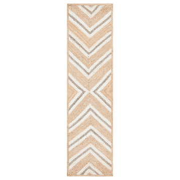 Safavieh Vintage Leather Collection NF886A Rug, Natural/Ivory, 2'3" X 9'