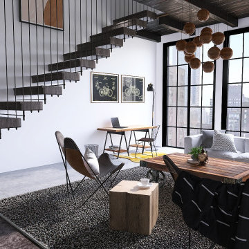 Industrial Living/Dining/Kitchen