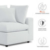 Modway Commix 4-Piece Modern Fabric Upholstered Outdoor Sectional Sofa in White