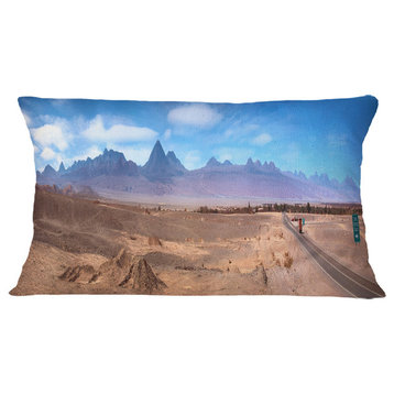 San Pedro De Atacama Chile Panorama Cityscape Throw Pillow, 12"x20"