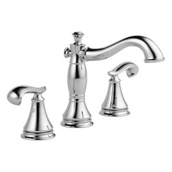 Delta Cassidy Two Handle Wide Spread Lavatory w/ Metal Pop-Up - Bathroom Sink Faucets