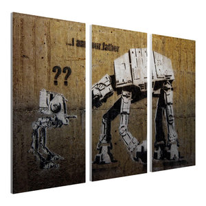 Kunst Star Wars Prints Banksy Canvas Wall Art I Am Your Father At At Urban Pictures Antiquitaten Kunst Destiny2raiding Com