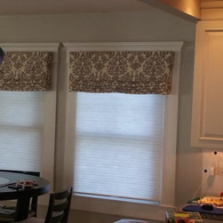 White Cellular Shades with Cornice - Cellular Shades