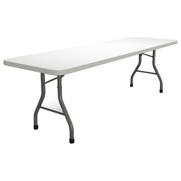 Mayline Event Series 96" Folding Table in Dark Gray and White