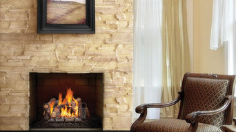 Traditional gas fireplace