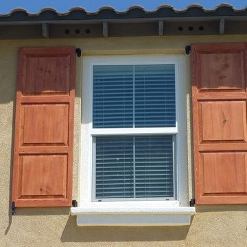 Wood Raised-Panel Exterior Shutters