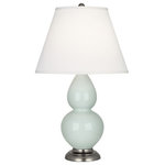Robert Abbey - Robert Abbey 1788X Small Double Gourd - One Light Table Lamp - Shade Included: TRUE  Cord Color: Silver  Base Dimension: 5.25 x 1.63Small Double Gourd One Light Table Lamp Celadon Glazed Pearl Dupoini Fabric Shade *UL Approved: YES *Energy Star Qualified: n/a  *ADA Certified: n/a  *Number of Lights: Lamp: 1-*Wattage:150w E26 Medium Base bulb(s) *Bulb Included:No *Bulb Type:E26 Medium Base *Finish Type:Celadon Glazed