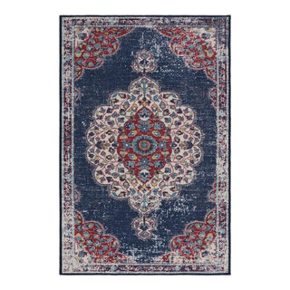 SAFAVIEH Anatolia Collection Area Rug - 5´ x 8´， Ivory ＆ Red