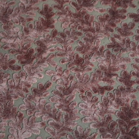 Romeo Burn Out Velvet Upholstery Fabric, Rose